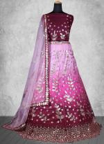 Net Maroon Wedding Wear Sequins Work Lehenga Choli